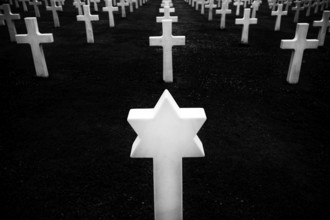 Jewish grave, gravestones, war graves, soldiers' graves, military cemetery, Normandy American