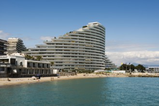High-rise flat blocks by the sea, Marina Baie des Anges, Villeneuve-Loubet, Provence Alpes Côte