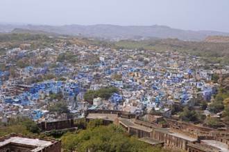 City view of Jodhpur from the Mehrangarh or Meherangarh Fort, Jodhpur, Rajasthan, India