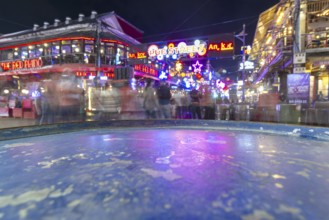Neon lights, the legendary restaurant THE RED PIANO, Pub Street in the evening, entertainment