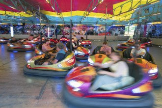 Bumper cars at the Erlangen Bergkirchweih, traditional twelve-day folk festival, Erlangen, Middle