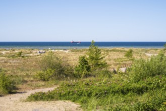 Nature experience area dune landscape, beach, coast, Laboe, Baltic seaside resort, fjord, Baltic