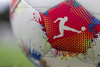 Close-up of the 2025/26 Bundesliga match ball (symbolic image)