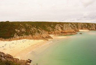 Minack Theatre, spectacular open-air theatre, view of the coast of southern England, Cornwall,
