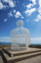 Sculpture made of letters, Le Nomade, artist Jaume Plensa, Antibes, Provence Alpes Côte d'Azur,