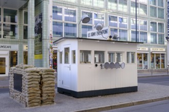At Check Point Charlie, Friedrichstraße, Berlin, Germany