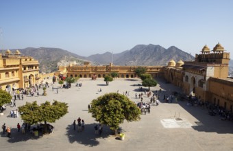 Amber Fort or fortress on the Aravalli hill range, Jaipur, Rajasthan, India
