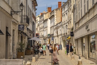 In the old town centre of La Rochelle, France