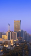 UAE, United Arab Emirates, Abu Dhabi downtown panorama and financial center skyline