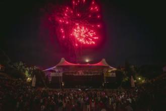 Closing fireworks at the Berliner Rundfunk 91.4 Open Air in the Berlin Parkbühne Wuhlheide on 05.07