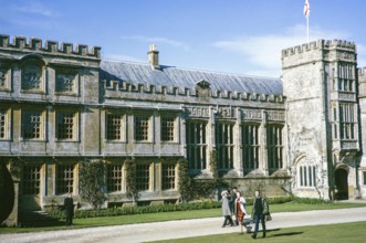 Visitors to Forde Abbey, Dorset, England, UK 1967 near Chard, Somerset