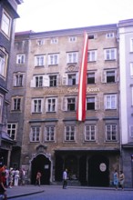 Mozart's birthplace building, Mozarts Geburtshaus, Salzburg, Austria, Europe 1970