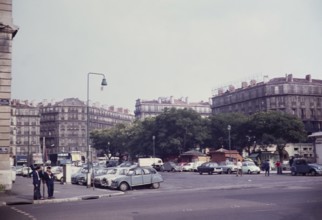 Historic buildings Place de la Joliette, Marseille, France, Europe, 1960s