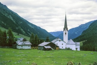 Village church of Sankt Sigmund im Sellrain, Sellrain, district of Innsbruck-Land, Tyrol, Austria,