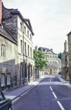 Mead House at end of view down Thomas Street, Cirencester, Gloucestershire, England, UK 1960s