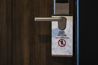 Please do not disturb the hotel room door