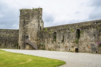Castle ruin of Chateau de Saint-Sauveur-le-Vicomte, Manche, Normandy, France