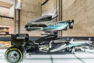 The Mercedes-Benz Museum in Stuttgart presents a journey through the automotive history of the