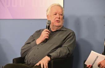 Prof Hans von Storch (University of Hamburg, Ocean University of China) takes part in a panel