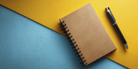 Minimalistic flat lay of office workflow productivity tools that improve efficiency and saving time