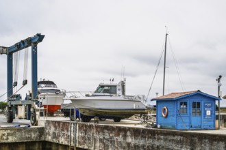 Marina in Le Verdon-sur-Mer, Nouvelle-Aquitaine, Gironde, France