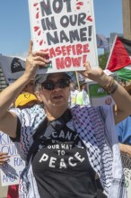 Detroit, Michigan USA - 28 June 2025 - Protesters rallied at the Federal Building and then marched