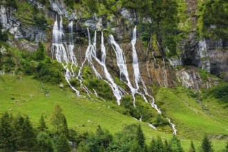 Jungibach Falls in Gental near Engstlenalp, Canton Bern, Switzerland