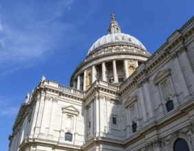 Dome of St Paul's cathedral church, City of London, London, England, UK architect Christopher Wren