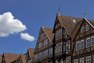 Half-timbered houses in the old town centre, Celle, Lower Saxony, Germany