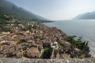 Mediterranean roofs from Scaliger Castle, Malcesine, Veneto, Italy