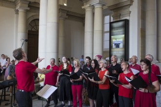 Hans-Beimler-Chor at the Humboldt Forum as part of the Fête de la Musique. The music event, which
