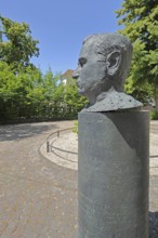 Memorial to SPD politician and mayor of Ettlingen Hugo Rimmelspacher, Stele,