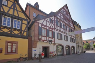 Half-timbered house in the Kirchplatz, Ettlingen, Black Forest, Northern Black Forest,
