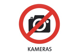 Prohibition sign Photography prohibited, no camera, photo ban, photography ban