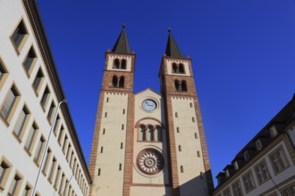 West façade of St Kilian's Cathedral, Würzburg, Lower Franconia, Bavaria, Germany