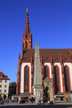 St Mary's Chapel on the Würzburg market square, Würzburg, Lower Franconia, Bavaria, Germany