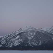 In the freezing cold night... Rocky Mountains (Wyoming), shortly in front of dawn, view of the