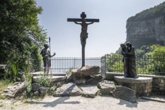 Pilgrimage church Madonna della Corona, Stations of the Cross, Ferrara di Monte Baldo, Italy