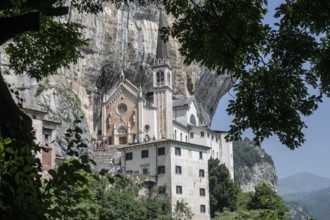 Pilgrimage church Madonna della Corona, Ferrara di Monte Baldo, Italy