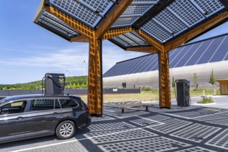 Electric charging station on the site of the former Lohberg colliery in Dinslaken, operated by