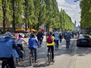 Cycling star ride on 18 May 2025 organised by the ADFC in Munich, Bavaria, Germany