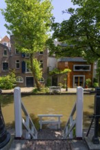 Residential buildings, living on the Oudegracht, in the southern historic centre of Utrecht,