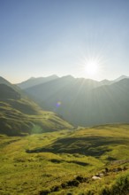 Sunrise in the Mountains at Hochalpenstraße, view from Fuscher Lacke, Pinzgau, Salzburg, Austria