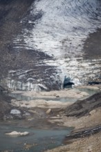 Close-up of Pasterze Hochalpengletscher, Hochalpenstraße, Pinzgau, Salzburg, Austria