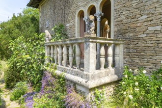 The Cloisters building, Italianate gardens designed by Harold Ainsworth Peto, Iford Manor,