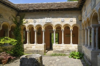 The Cloisters building Italianate gardens designed by Harold Ainsworth Peto, Iford Manor,