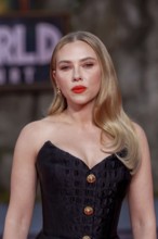 Scarlett Johansson at the German premiere of the adventure film Jurassic World, the rebirth at