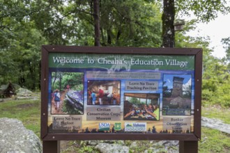 Sign at Alabama's highest point in Cheaha State Park near Delta, Alabama