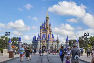 Cinderella's Castle at the end of Main Street in the Magic Kingdom at Walt Disney World, Orlando,