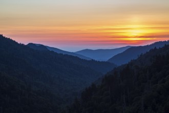 View from the Ben Morton Overlook on Hwy 441 Newfound Gap Road on the Tennessee side of the Great